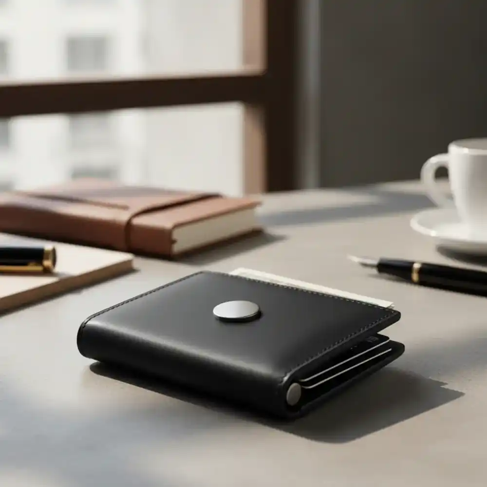 Obsidian Black Magnetic Wallet